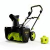 Cordless Snow Blower DEKOPRO 40V 20-Inch Green LED 25ft Throw-7