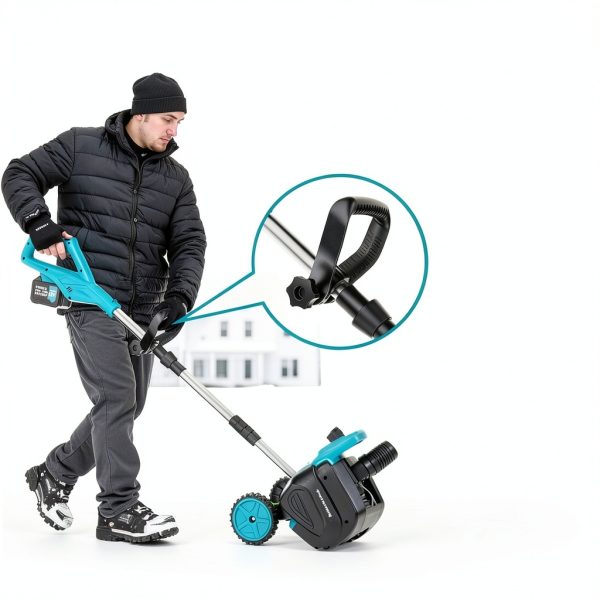 Cordless Snow Shovel FzzboFlow 17-Inch Electric Blower with Wheels 18V-6