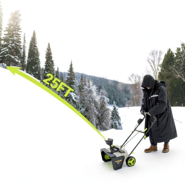 Cordless Snow Blower DEKOPRO 40V 20-Inch Green LED 25ft Throw-5