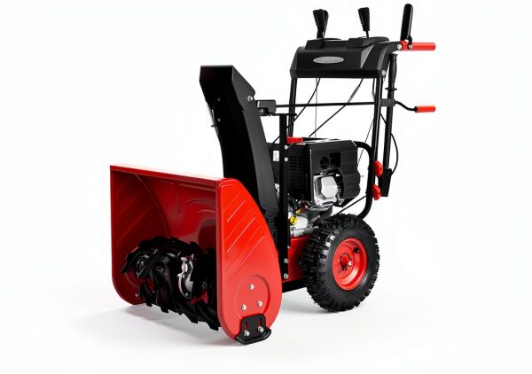 PowerSmart 24-Inch 2-Stage Gas Snow Blower with Electric Start Red-1