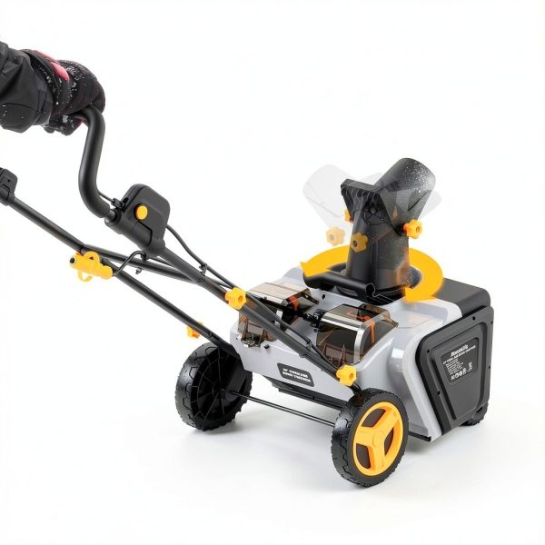 Cordless Snow Blower Houselife 20V 20" Brushless Electric with-4