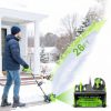 21V Cordless Electric Snow Shovel with 2×4.0Ah Batteries, LED Battery Display, 13.5" Clearing Width & 26FT Throw Distance, Lightweight Battery Snow Shovel for Driveways, Steps, Patios & Sidewalks-2