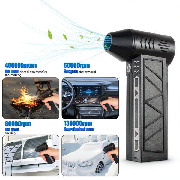 Snow Whiz Turbo Blower,2026 Upgrade Snow Blower,Snowwhiz Turbo Blower with Led,3 Gear Adjustable Super Power Turbo Breeze Electric Blow,Mini Turbos Snow Blower for Car for Car,Home,Keyboard,Computer-1