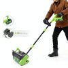 21V Cordless Electric Snow Shovel with 2×4.0Ah Batteries, LED Battery Display, 13.5" Clearing Width & 26FT Throw Distance, Lightweight Battery Snow Shovel for Driveways, Steps, Patios & Sidewalks-4