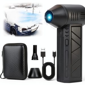 Snow Whiz Turbo Blower, Snowwhiz Turbo Blower with Led, Mini Turbo Snow Blower for Car,3 Gear Adjustable Super Power Turbo Breeze Electric Blower,Clear Snow 10x Faster-0