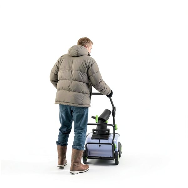 Cordless Snow Blower, Electric Snow Thrower 19 Inch, 40V 4.0Ah Battery Powered Snow Removal, 1500W Brushless Motor 25FT Throw Distance for Driveway Patio - Green-4
